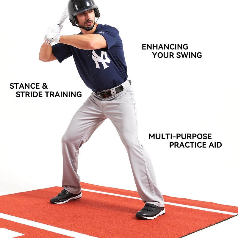 GSK Baseball Hitting Mat 3.8FT ×10FT Exercise Mat Portable Artifical