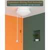 Lightdot 7” Modern LED Ceiling Light with Pull Chain 12W