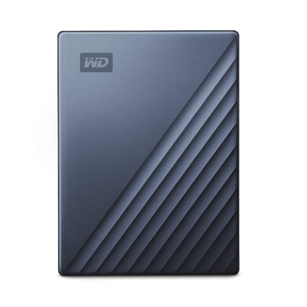 WDBFTM0050BBL-WESN Western Digital Portable Hard Drive 5TB USB Type-C Blue My Passport Ultra Encryption Password Protection External Hard Disk