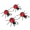 4Pcs Ladybug Wall Decoration Iron Ladybug with Black Spots Ladybug