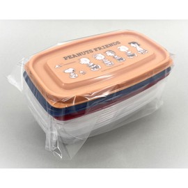 Snoopy Food Keeper, Slim, Set of 3 Colors, Peanuts Friends, 16.9 fl oz (560 ml), Made in Japan