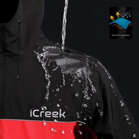 iCreek Motorcycle Rain Suits for Men and Women Waterproof Anti-storm Raincoat High Visibility Rain Gear for Cycling, Golf, Fishing,XL