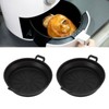 2 PCS Fryer Silicone Baskets with Handle 7.5inch Round Silicone
