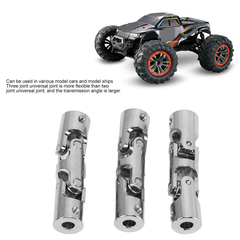 3Pcs 5mm to 5mm Inner Dia Rotatable Universal Steering Shaft
