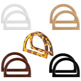 gotyou Pack of 10 Bag Handles, Replacement D Shape Handbag Handle, Bag Handle Accessories, Handbag Handles Replacement, D Shape Handbag Carry Handle for Bags Bag Making Accessories