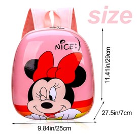 Forninc Minnie Backpack, Minnie Children's Backpack, Backpack, Minnie School Backpack, School Backpack, Pencil Case, Children's Backpack, Nursery Backpack, Girls Backpack (Pink), pink