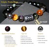 Birthday Gift,Rainbow Black Obsidian Mens and Womens Bracelet,10mm Natural Tigers
