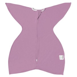 bebon Transition Swaddle - Baby Wearable Blanket - Cozy Sleep Sack, Wrap with 2-Way Zipper - 95% Bamboo Viscose, 5% Spandex (Lavender Bliss, Small 4-8 Month)