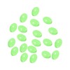 PATIKIL 12x8mm Glow Fishing Beads, 100Pcs Plastic Oval Rubber Luminous