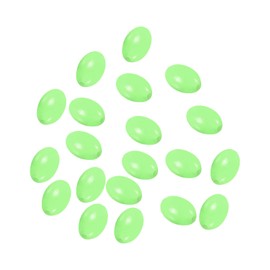 PATIKIL 12x8mm Glow Fishing Beads, 100Pcs Plastic Oval Rubber Luminous Fishing Bait Eggs Rig Bead Tackle Lures Accessories with Storage Box, Green
