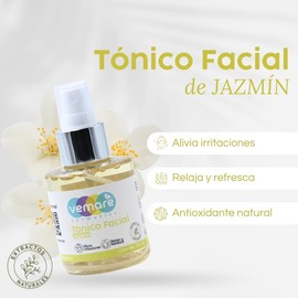 Vemare Cosmetics Tónico Facial De Jazmín Uso Diario Refresca 100 ml