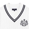 Callaway C25118200 Women's V-Neck Knit (Cable Knitting) / Golf, 1030_white