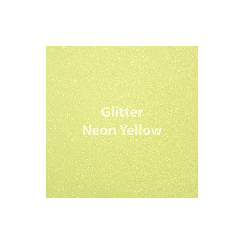 (Neon Yellow) - Siser Glitter HTV 50cm x 30cm Sheet
