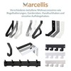 Marcellis Premium Hooks, Matt Black, 5 x Industrial Hooks (80