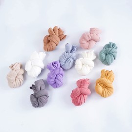 Manta elástica de punto para fotografía de recién nacido, para sesión de fotos y posar, para bebés y niñas (camello)