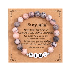 Lamyba Mimi Gifts, Unique Mimi Bracelet for Grandma, Perfect Presents for Women for Christmas, Thanksgiving Day, Mother's Day, Natural Stone Chakra Bracelet