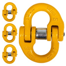 US Cargo Control 1/2 Inch Safety Chain Connector Links (4-Pack), G80 Tow Hitch Hammerlock Coupling Link, 12,000 LBS Working Load Limit, Hammerlock Safety Chain Connector for Overhead Lifting