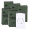 Qiuruoo 6 Pack Waterproof Notepad, 3 x 5 Pocket Notebook,