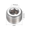 sourcing map Hex Countersunk Plug - Stainless Steel Pipe Fitting