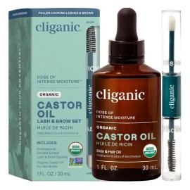 Aceite De Ricino Orgánico Cliganic, 100 Puro (frasco De Vid                                                                                           