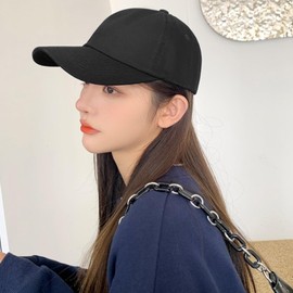 Formemory Cap, Men's, Women's, Hat, Kids, Students, Plain Hat, Baseball, Sun Protection, Unisex, Adjustable Size, Fashion, UV Protection, Sun Protection, Lightweight, Summer, 8 Colors, Black, Free