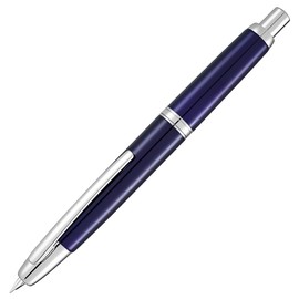 Jinhao 10 Capless Fountain Pen with Box,Deep Blue Retractable Fine Nib Ink Pen with Converter Writing Set (Silver Clip)