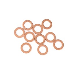 INFINAUTO 10pcs Copper Washer Flat Sealing Gasket Ring for Car 10 x 16 x 1.5mm Stylish Design