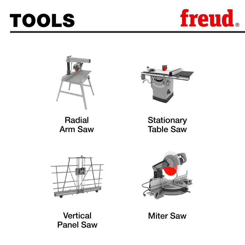 Freud LU97R012: 12" x 96T Double Sided Laminate/Melamine Blade