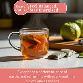 Akshit 375 Guava Leaf Tea Bags, Guava Leaf Tea Made with Natural Guava Leaves - Hojas De Guayaba, Loose Leaf Guava Tea.Caffeine Free