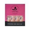 iMABC Short Flower Classic Press On Acrylic Nails Square Natural