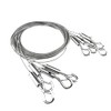 SDTC Tech 4-Pack Stainless Steel Wire Rope with Adjustable Hooks 6.5ft Length Hanging Rope for Picture/Flower Baskets/Sports Equipment/Clothesline/Luggage/Moving, Supports Up to 175lb
