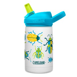 CamelBak 2665106035 Eddy+ Kids 12 oz Botella de Agua con Sorbito, Acero Inoxidable con Aislación, Bugs!