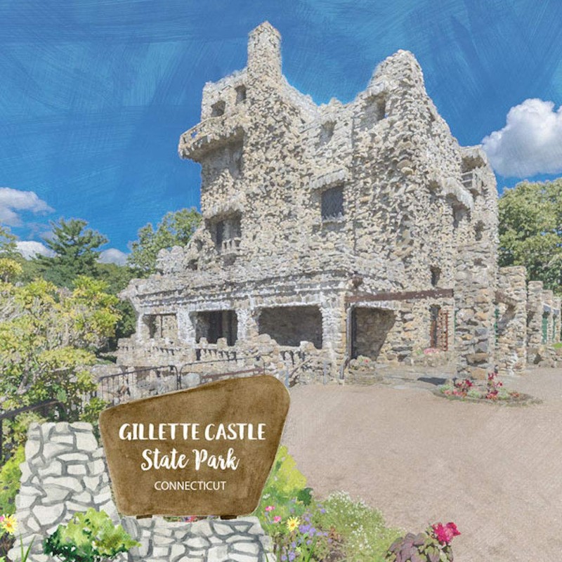 Scrapbook Customs 39662 Connecticut Gillette Castle State Park 12x12 Double-Sided