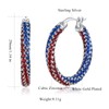 CiNily 4th of July Hoop Earrings for Women Hypoallergenic,14K Gold
