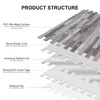 Bainley 10-Sheet Peel and Stick Backsplash, Distressed Wood with Metal