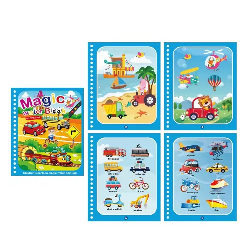 Reusable Water Reveal Coloring Book for Creative Activities – Magic