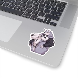 Lewd Anime Stickers Furry Wolf Female Sticker Dog Girl Furry Kawaii Cute Girls Stickers E782 (White, 2x2)