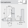 Blum Blumotion 110-Degree Clip Top, Corner Stop, Standard