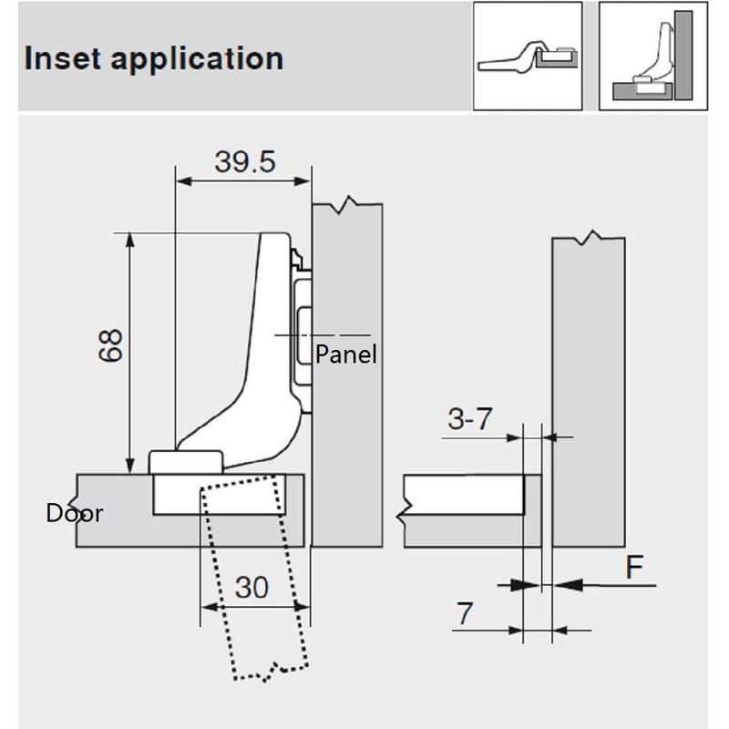 Blum Blumotion 110-Degree Clip Top, Corner Stop, Standard