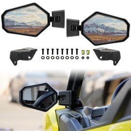 SAUTVS Rear View Side Mirrors for Can-Am Commander Trail 2018-2026