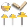 WSOOX 45 Degree Gluing Cutter Mitre Milling Cutter Set, 3