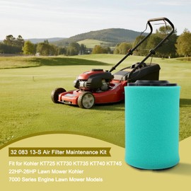 32-083-13-S Air Filter Tune Up Kit Compatible with Kohler 7000 Series Pro KT725 KT735 KT740 KT745 EKT750 22HP-26HP Engines Lawn Mower, Includes 5205002 Oil Filter, 2 Spark Plugs, 2 Fuel Filters