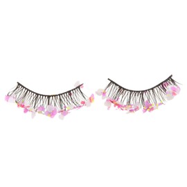 Healeved 1 Pair Sequin False Eyelashes Lash Extensions for Women Lightweight and Comfortable Natural Look for Stage Makeup
