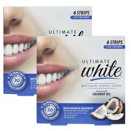 ULTIMATE WHITE WHITENING DENTAL STRIPS INFUSED WHITE COCONUT OIL Oral  Tooth Whitening Gentle - Ultimate White: Ultimate White Infused with Coconut oil