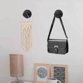 HFZRZFH Suction Cup Hooks for Shower 2 Pack,Mounting on Bathroom,Kitchen,Glass Door,Mirror,Tile–Loofah,Towel,Coat,Bath Robe Hook Holder for Hanging up to 15 lbs Waterproof