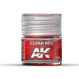 AK Interactive Real Color Standard Shop Paint Line 10ml - RC001-> RC022/ RC503 -> 508 Color: Clear Red - RC503