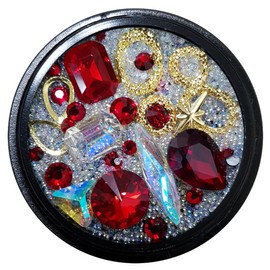 May Brown Diamon Jewelry Nail Stone HZ, Red, 1 Piece / 메이브라운 디아몬 쥬얼리 네일 스톤 HZ, 레드, 1개