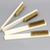4pcs Brass Wire Brush,Soft Brass Bristle Wire Brush,Wire Scratch Brush