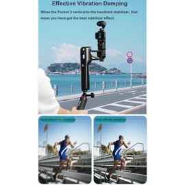 LICHIFIT 2-in-1 Handheld Stabilizer Storage Case for DJI OSMO Pocket 3 Anti-Shake Handle Grip Holder Protective Case Cover Vibration Damping Bracket Accessories