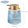 Modern Striped Style Gold Soap Dispenser for Bathroom, Ceramic Hand